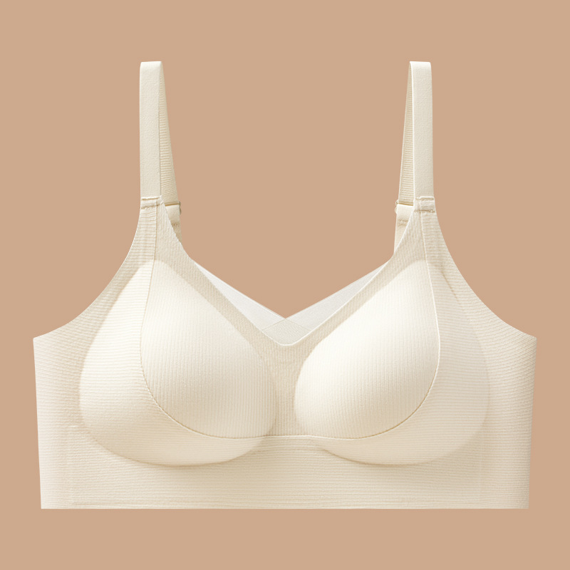 Nuevo estilo lijado, lijado, hermosa espalda, piel cálida, sujetador cálido, mujeres, reunida, copa fija, sujetador sin costuras, mujeres