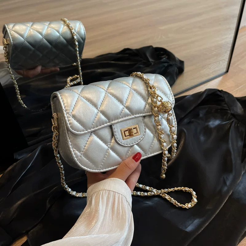 Маленькая сумка через плечо, модная цепь, одно плечо, стиль Chanel, коллекция 2023, высокой класса