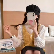 韩国东大门女装新品针织马甲女2024春季新款几何镂空薄款叠穿背心
