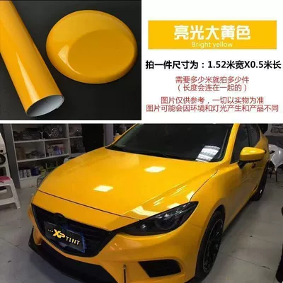 Motorcycle Full Car Film Sticker, Automotive Film - 03m-wide-by-05m-long-high-gloss-yellow