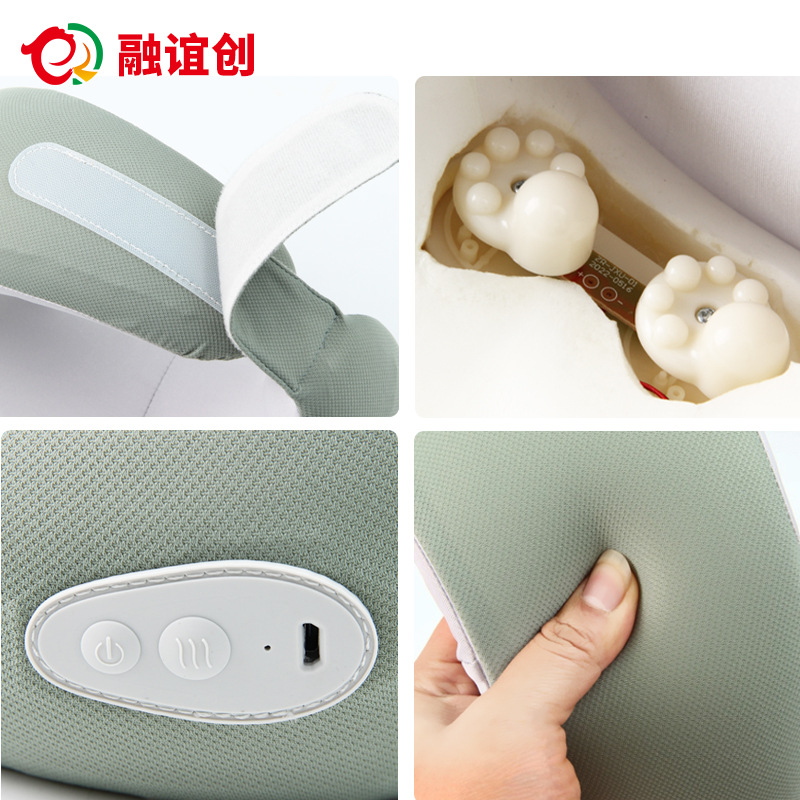 U-Shaped Massage Pillow Cervical Spine Home Car Massager Neck Hot Compress Neck Kneading Electric Massager
