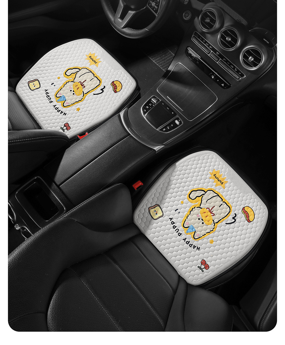 Car Seat Cushion, Summer Breathable Gel Seat Cushion, Cute Cartoon Design, Universal for All Seasons, Single-Piece Cushion, Stain-Resistant Car Seat Cushion