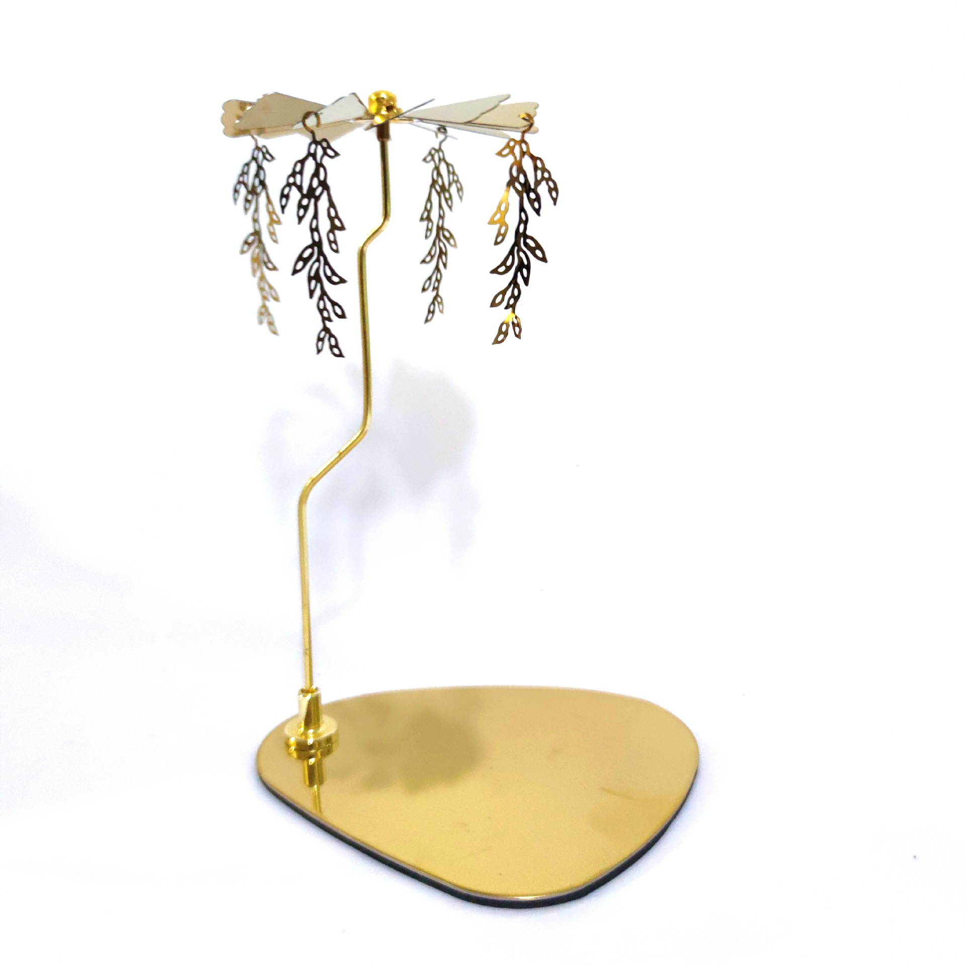 Amazon ins doles Acero inoxidable triángulo redondo bandeja giratoria candelabro aromaterapia vela linterna romántica