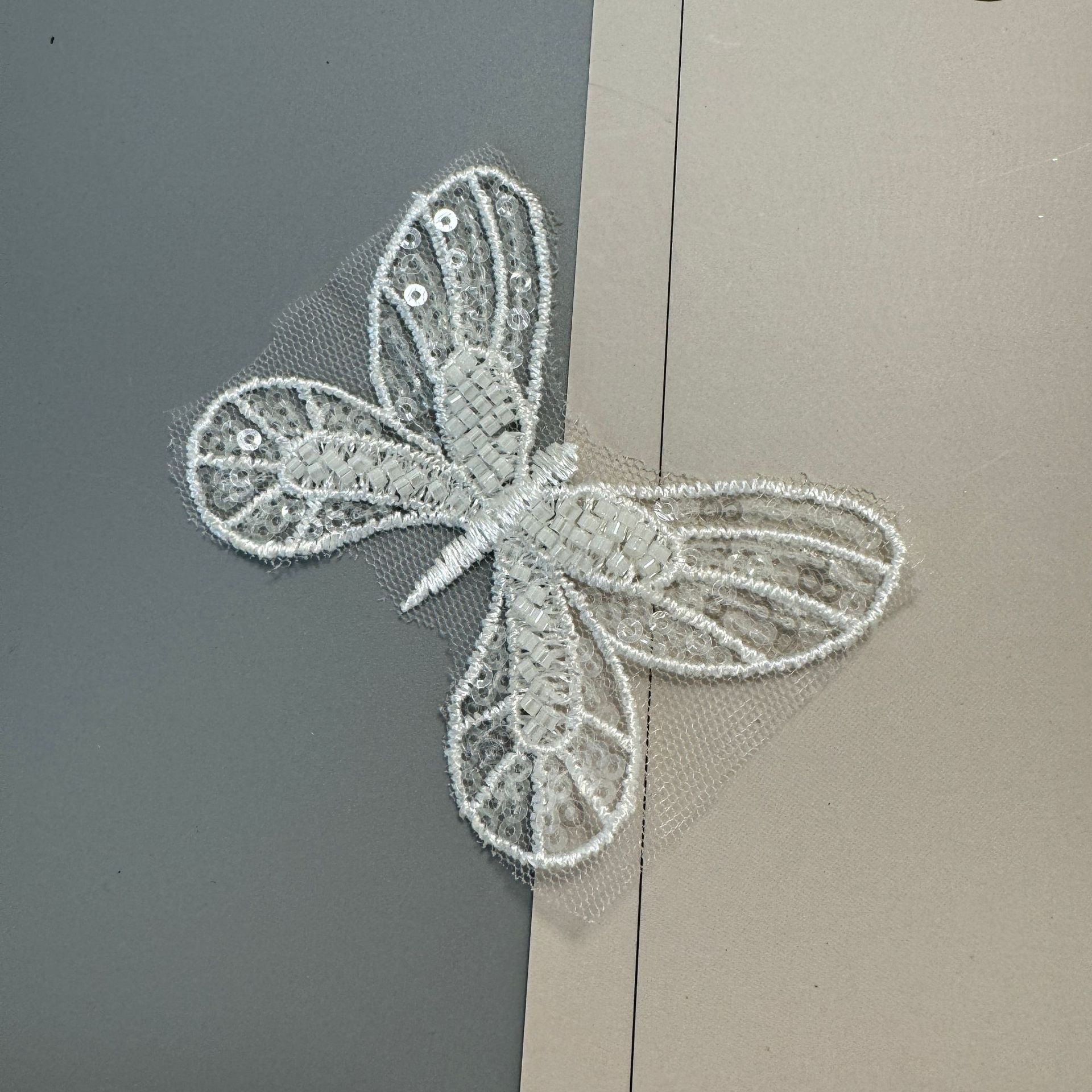 7.5cm电脑钉珠刺绣蜻蜓珠绣花片diy衣服头饰箱包