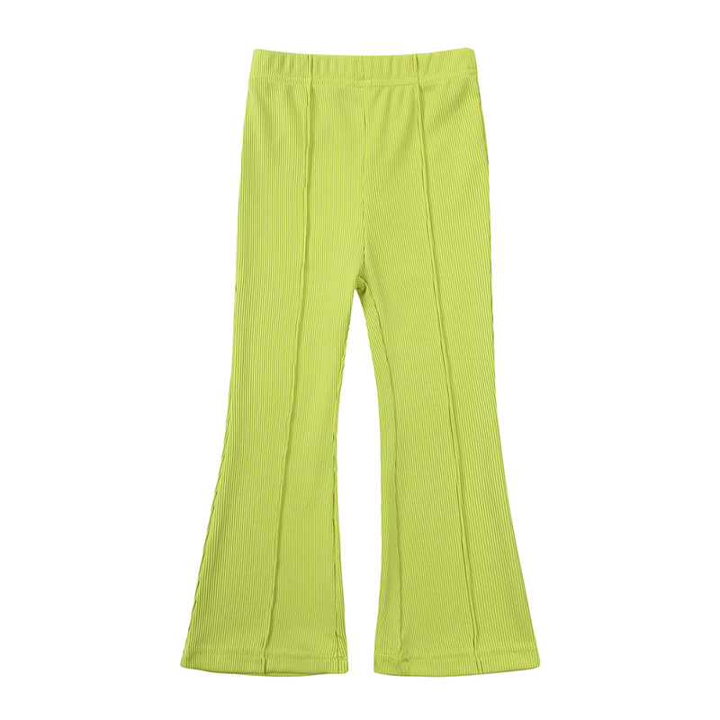 Round Neck Neckline Regular Fit Fit Type Simple Style Solid Color Polyester Girls Clothing Sets