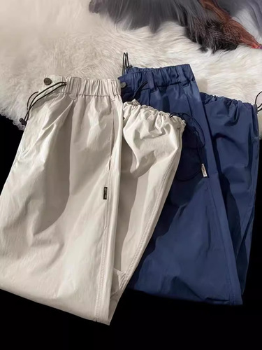 Spring and Autumn Fleece Pants, Casual Trousers, Workwear Long Pants, American-style High-Street Instagram-inspired Straight-leg Pants for Men – Trendy Design