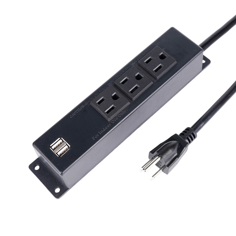 Escritorio de computadora abierto enchufe de tres posiciones con interruptor de gauge doble USB cargador enchufe caja de herramientas enchufe de muebles enchufe de alimentación