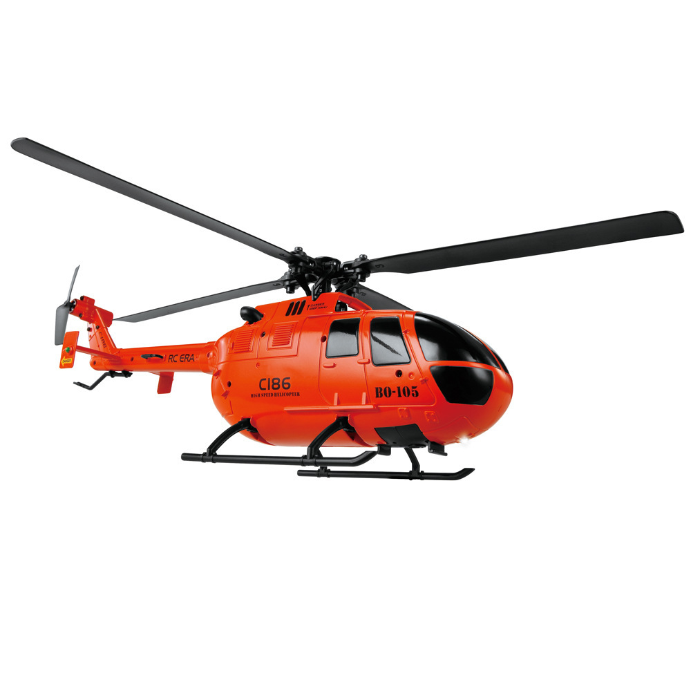 Fighter BO-105 remote control aircraft C186 four-way single propeller without aileron fixed height helicopter aviation model