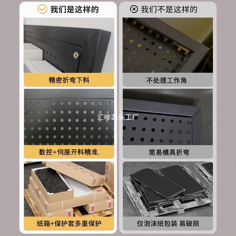 herramienta agujero de pared agujero placa colgante estante de almacenamiento estante de pared placa perforada hardware marco de acabado de acero inoxidable