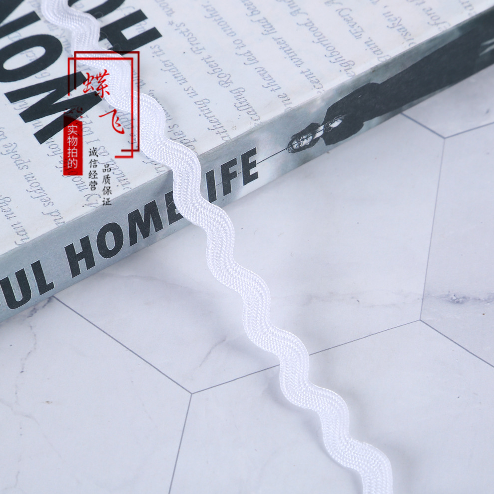 0.8cm polipropileno onda borde S cinturón ropa textiles para el hogar decoración encaje