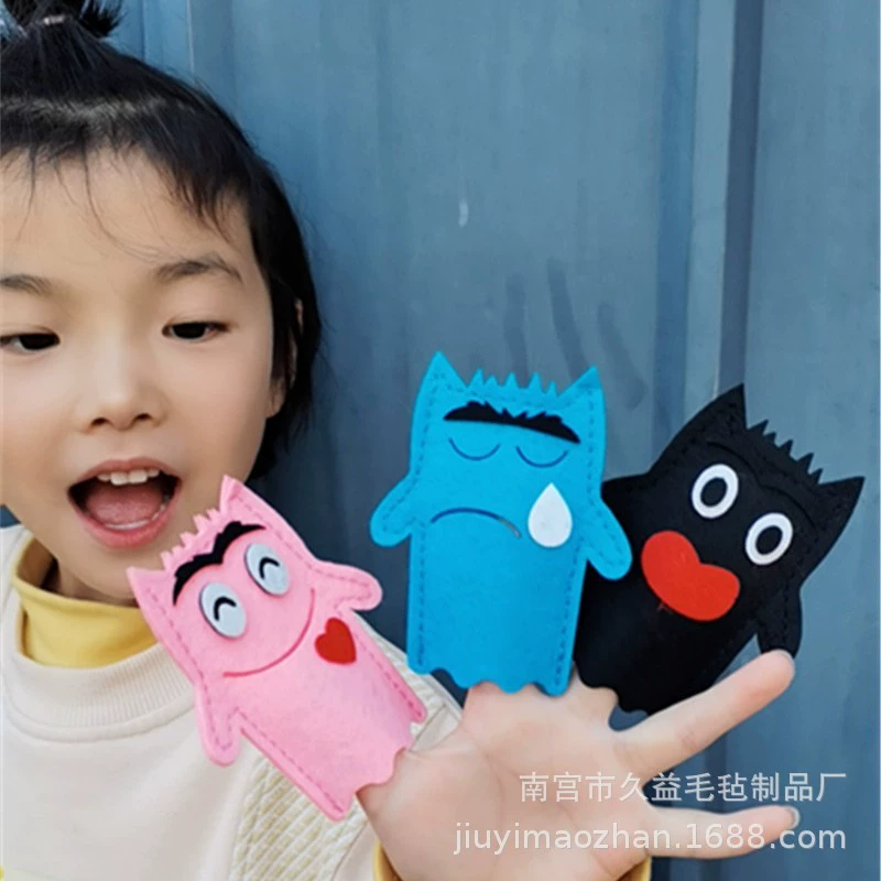 Emotional monster, hand puppet, children's book with pictures, teaching aids, training