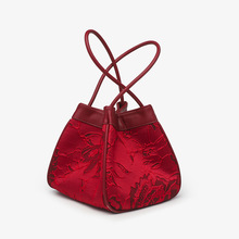时尚红色新娘包包质感高级子母手提包2024夏季新款小众气质手拎包