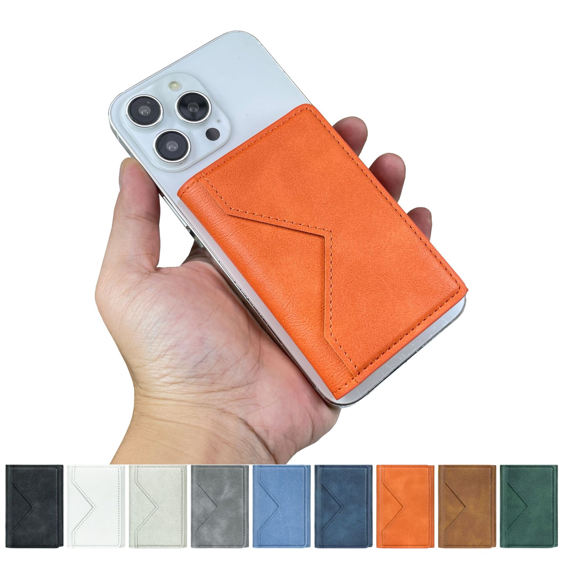 Adecuado para Apple iphone tarjetero con tres tapones magnéticos plegables súper magnéticos monedero con tarjetero