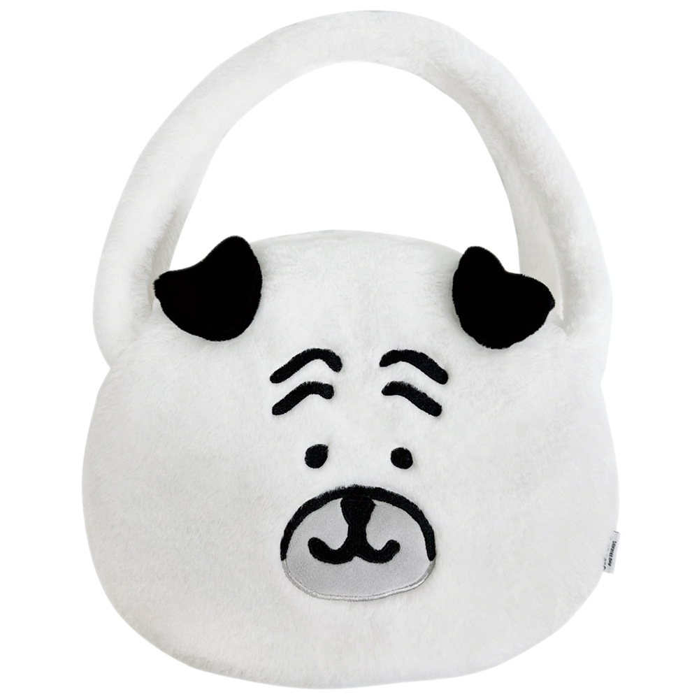 Bolso de hombro de felpa Pug / Autorización genuina