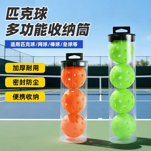 Pickleball Balls in a Bucket, 26-Hole Roto-Molded Balls for Competition, Injection-Molded Training Balls, Wholesale in Stock