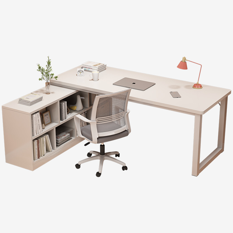 Esquina escritorio de la computadora escritorio en forma de L estudiante escritorio en casa estantería dormitorio integrado simple mesa de escritura