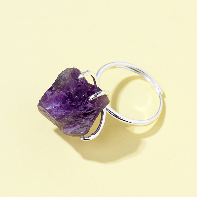 자수정 (6발 은 세팅)