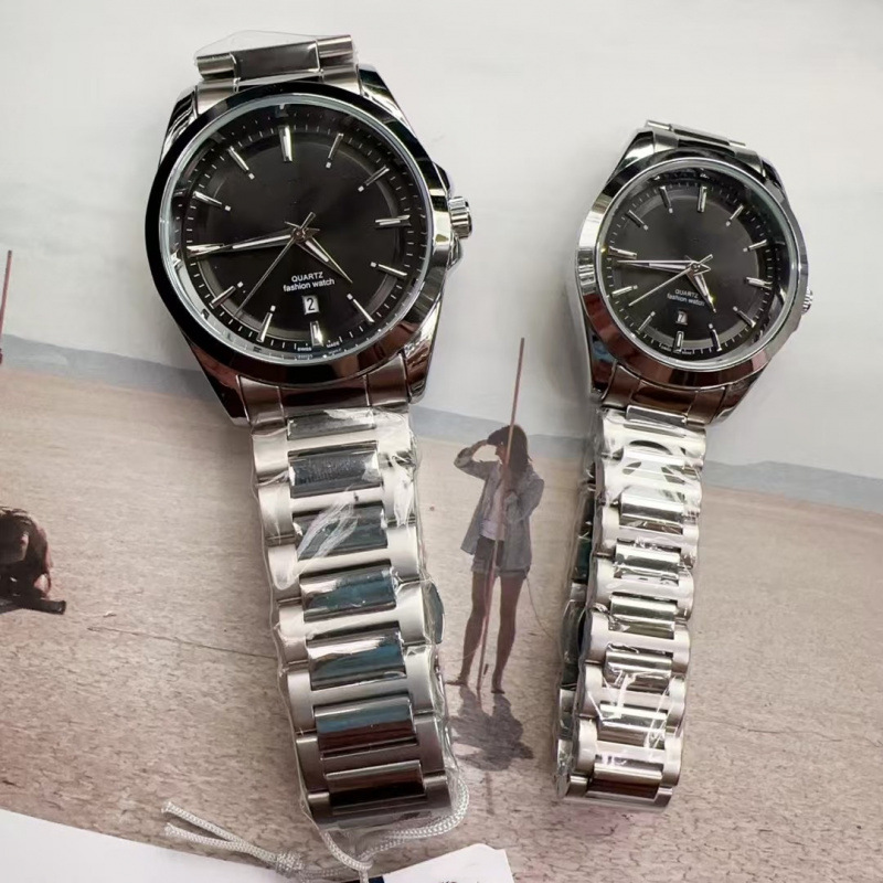 New Langjia Yuedong Series Couple Three-Pin Quartz Movement Calendar Men's and Women's Stainless Steel Strap Watch Manufacturer Wholesale