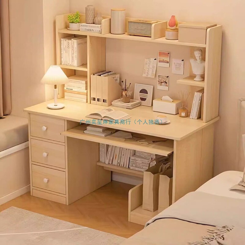 Big Sale Special Price Computer Desk Home Desk Bookshelf Integrated Table Simple Rental House Desktop Learning Writing Table