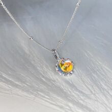 水滴月光石项链女ins小众轻奢高级感吊坠温柔日韩百搭气质锁骨链