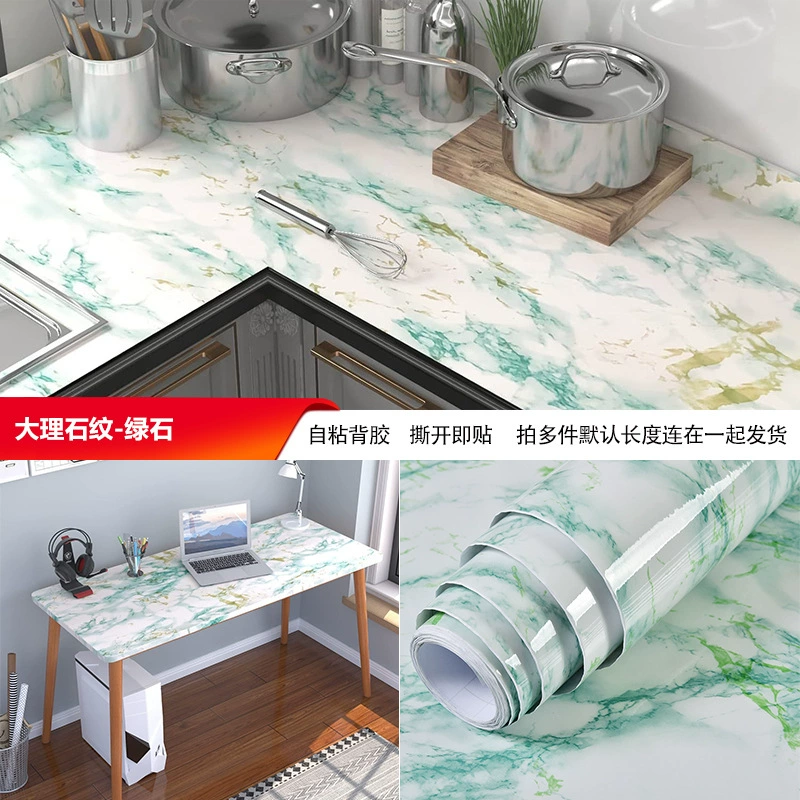Self-adhesive Marble Vinyl Sticker Roll, Waterproof & Heat‑Resistant, Widths 40–120 cm