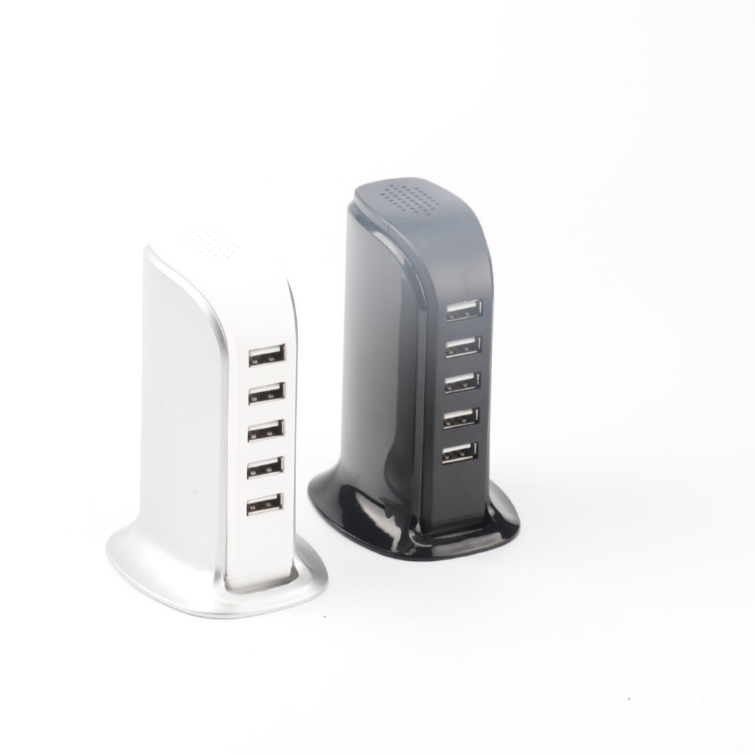 40W帆船形 多口USB 充电器  八字尾输出