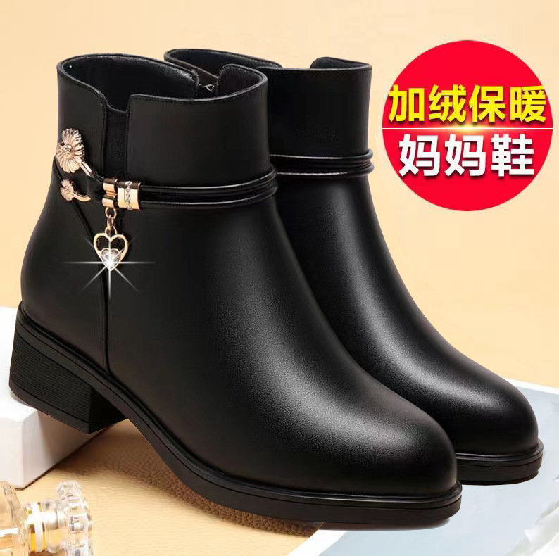 Fabricantes al por mayor zapatos de madre zapatos de primavera para mujer zapatos de algodón de mediana edad para mujer