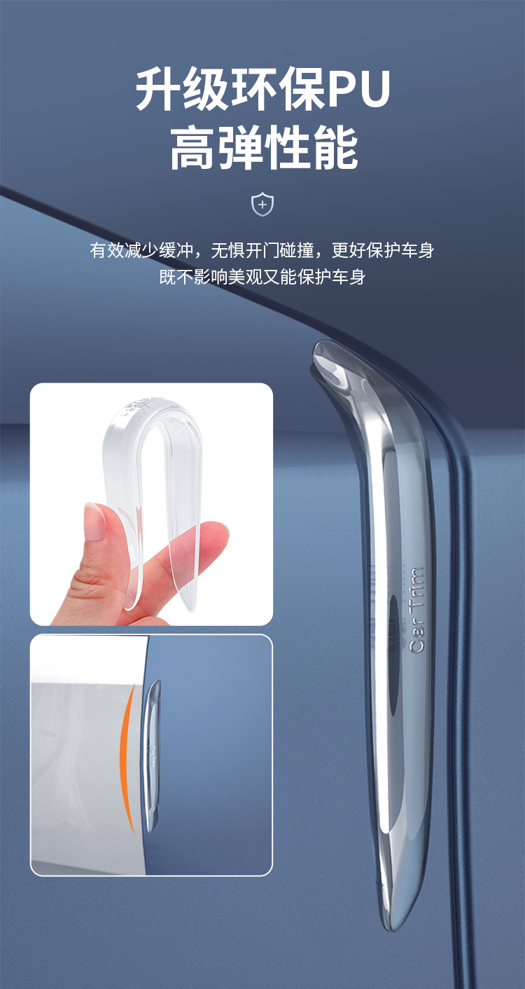 Anti-Scratch Adhesive Strip, Anti-Collision Strip, Thickened Decorative Anti-Slip Sticker, Handle Door Edge Invisible Protection, Transparent Car Door Protector, Dropshipping