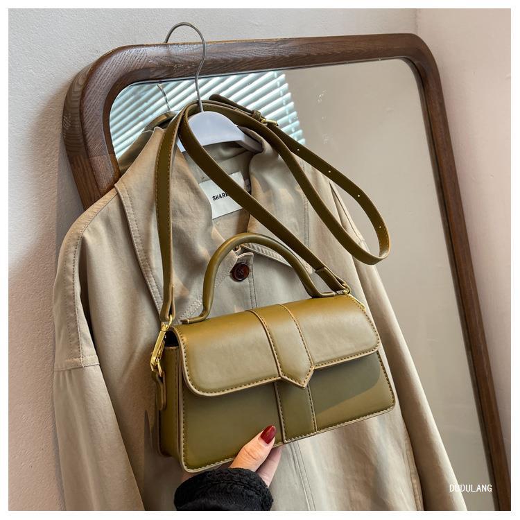 375g Weight Polyester Lining Material Flip Cover Closure Type Single Shoulder Strap Strap Type Crossbody Bag Bags Type Casual, Shopping Occasion Pu Leather Material Solid Color Pattern All Seasons Season Women's Gender Vintage Style, Classic Style Style Square Shape Medium Size Women's Medium Pu Leather Solid Color Vintage Style Classic Style Square Flip Cover Crossbody Bag 21
