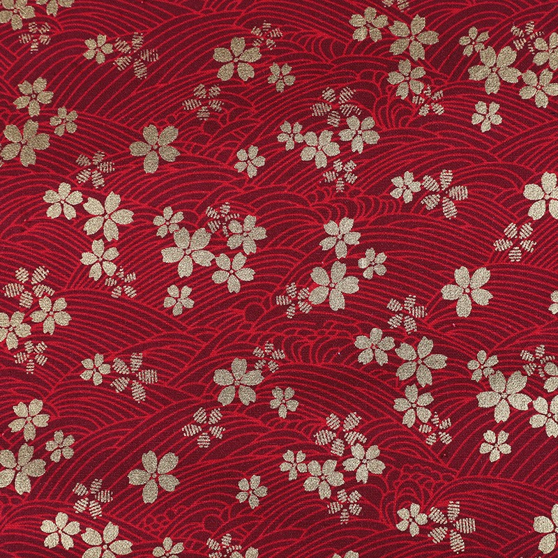 复古烫金碎花面料棉金粉印花 服装箱包家纺DIY工艺品布