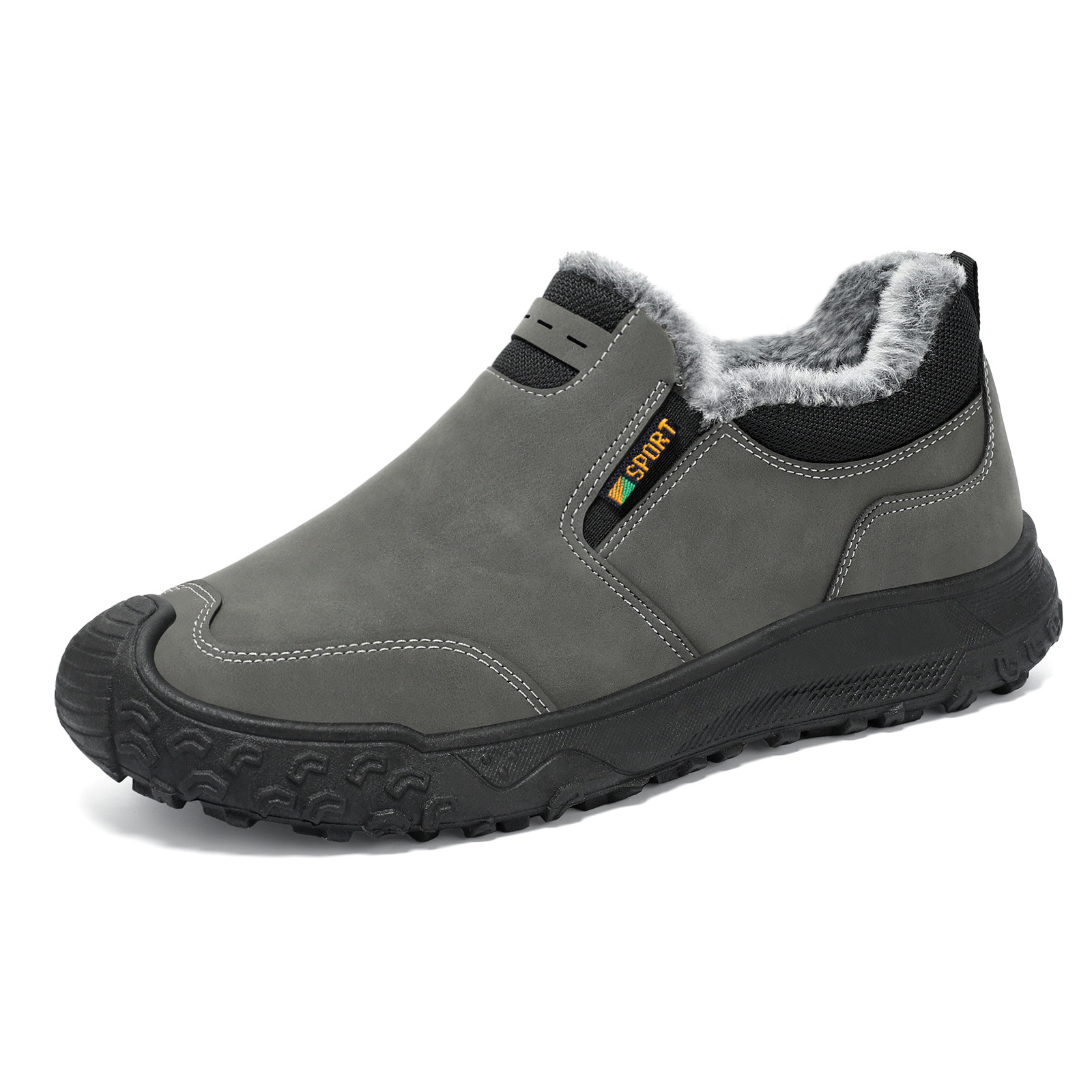 Zapatos de algodón transfronterizos zapatos de nieve para hombres zapatos de nieve de ocio y engrosamiento de terciopelo zapatos de herramientas de bloqueo de temperatura y botas de algodón cálidas 100 zapatos para hombres de invierno