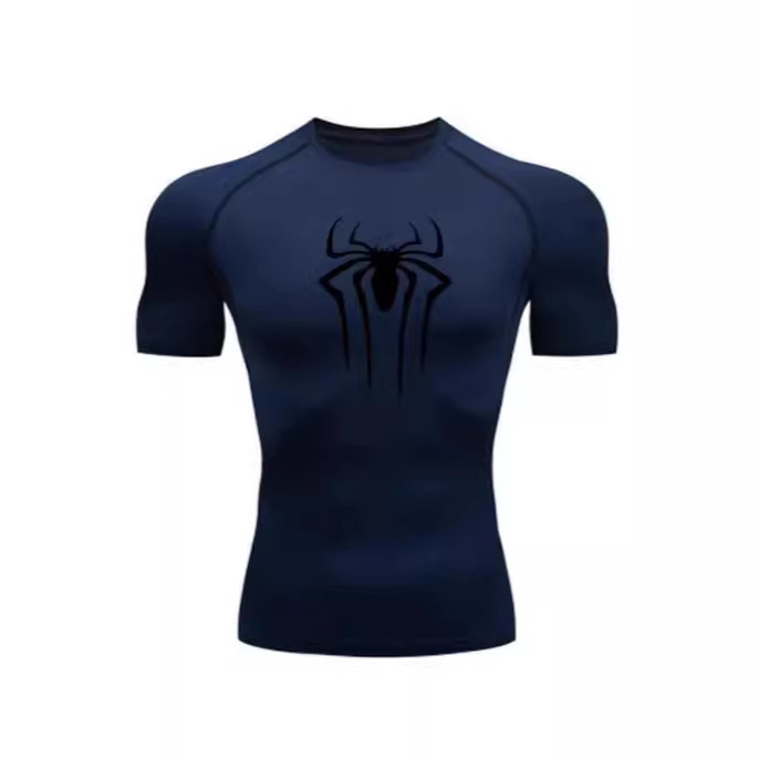 New Men's Compression Shirt Superhero Gym Running Rashgard Sportswear Quick Dry Short Sleeve t