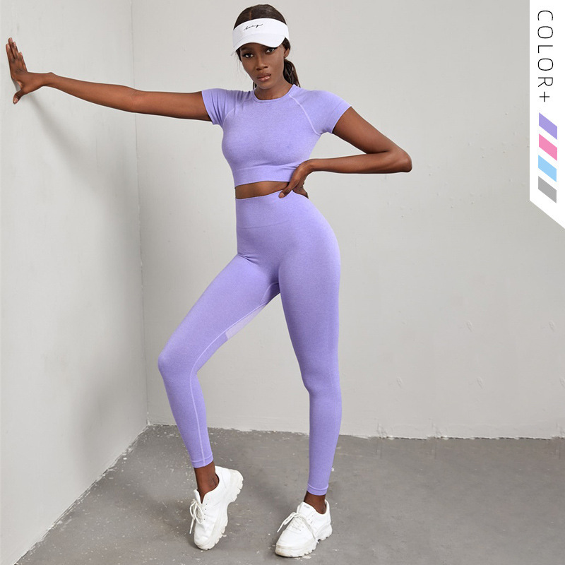 Popular European and American Hot-Selling Seamless Sports Yoga Clothing Set for Women, Quick-Drying Fitness Clothing, High-Waisted Butt-Lifting Yoga Pants Set Popular European and American Hot-Selling Seamless Sports Yoga Clothing Set for Women, Quick-Drying Fitness Clothing, High-Waisted Butt-Lifting Yoga Pants Set