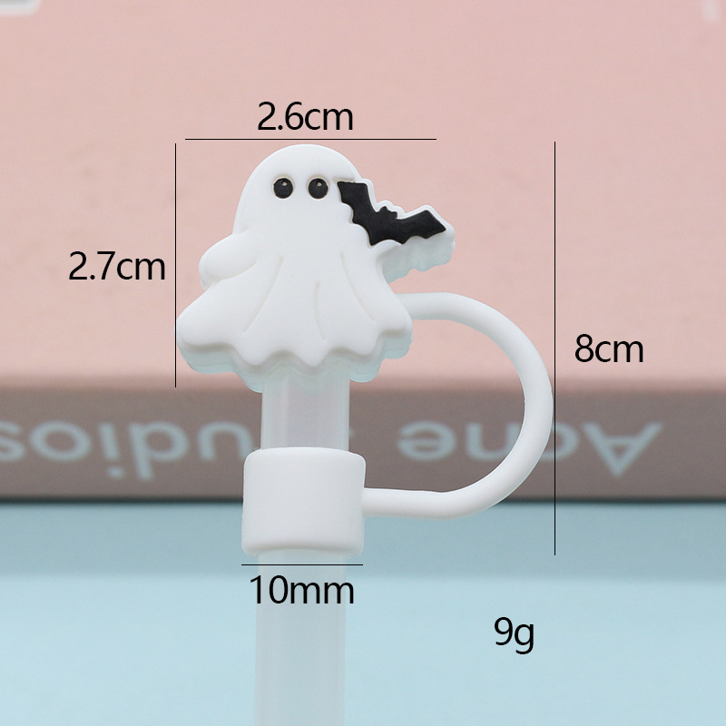 10mm食品級シリカゲルストローキャップ防塵ストロープラグかわいいストローキャップ立体アニメ防塵カバーストローカバー|undefined
