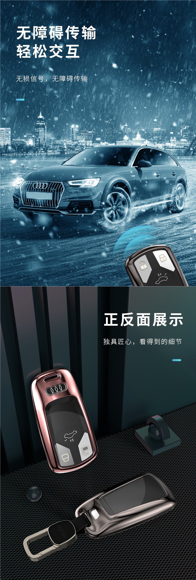 For Audi Key Cover A4L/Q5L Q7/A5/Q8 A6L/A7 A8L