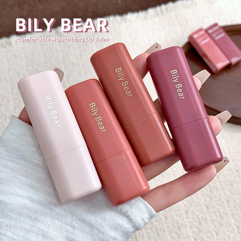 Bily Bear Hydrating Lip Balm, hidratante, anti-agrietamiento, maquillaje transfronterizo