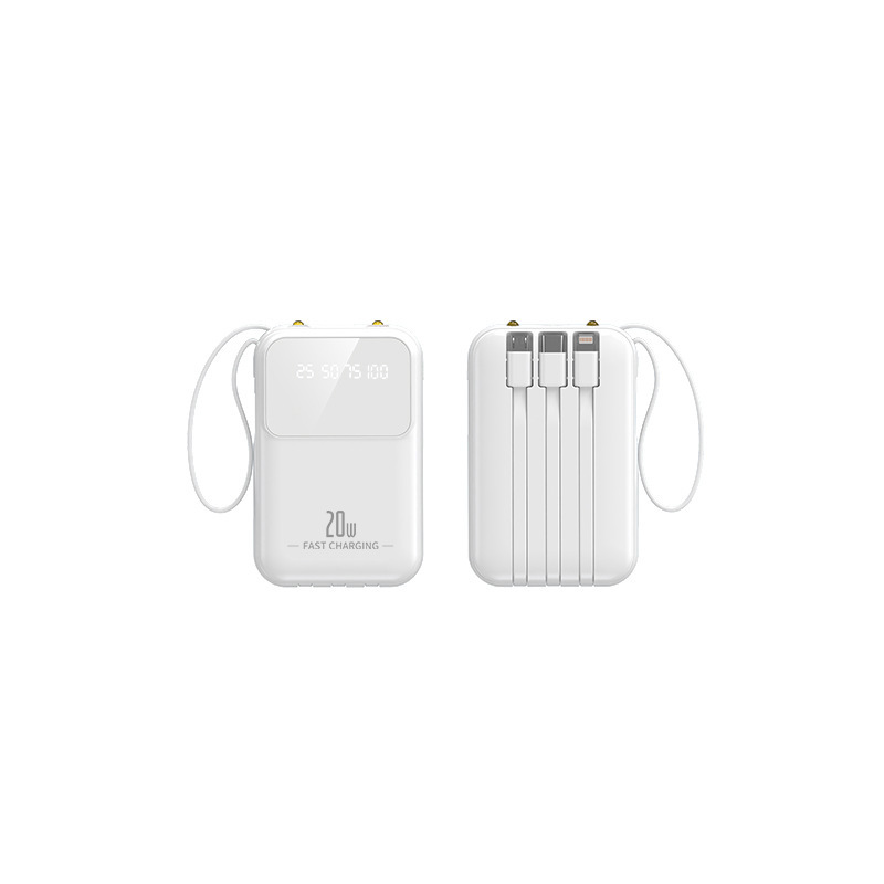 ミニ自己帯線充電宝20000ミリアンペア大容量超速充移動電源ギフトカスタムロゴ|undefined