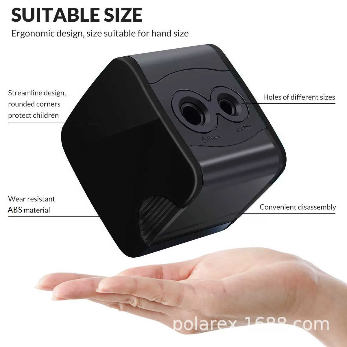 跨境专供 USB半自动电动削笔器电动铅笔刨电动卷笔刀（ES816)