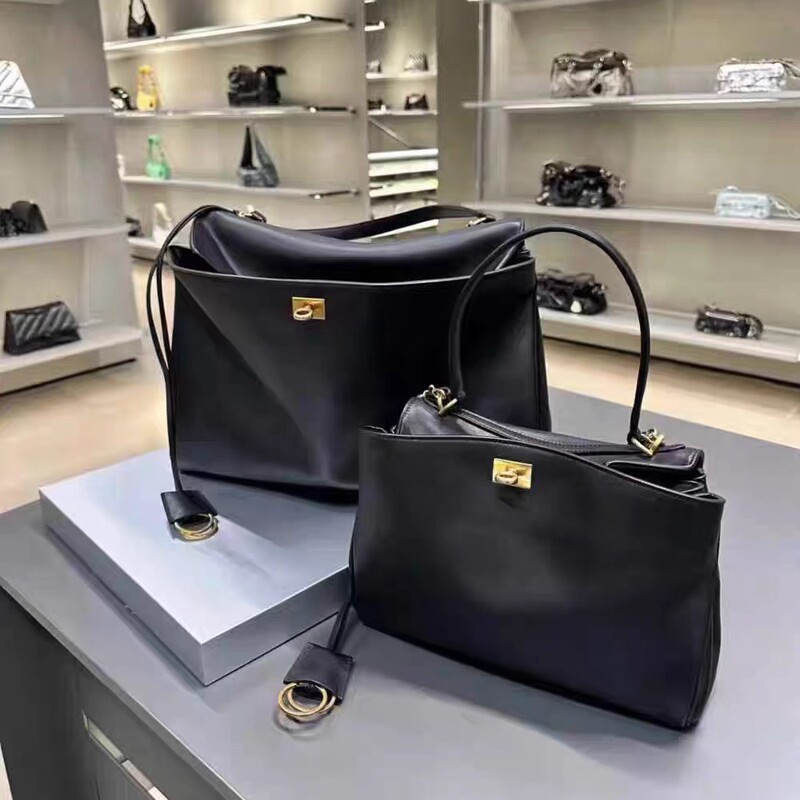 2025 New Rodeo One-Shoulder Cross-Body Handbag Women's Lock Casual Commuter Bag Large Capacity Kelly Tote Bag