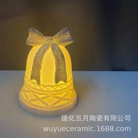 摆件摆设陶瓷圣诞铃铛装饰简约客厅艺品北欧家居装饰工艺家居陶瓷