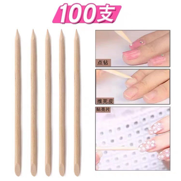 Palillos para Remoción de Uñas y Cutículas de Resina Doble Cabeza