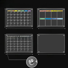 亞克力日曆板冰箱貼磁性展示板周曆月曆可擦寫磁吸寫字留言乾擦板