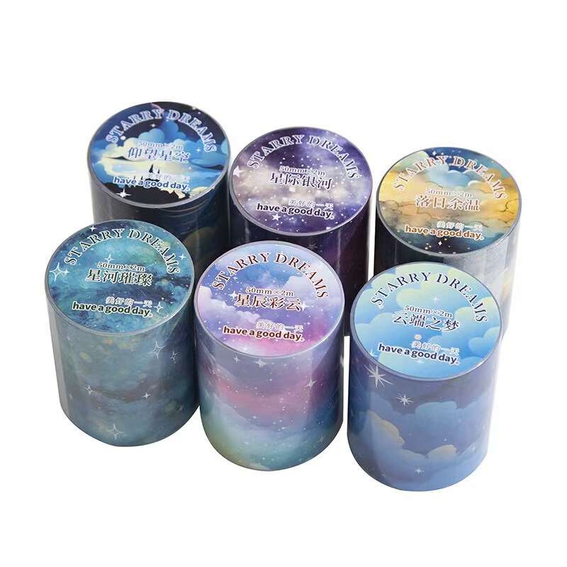 Beautiful Day Starry Dreamland Paper Tape Starry Sky Fantasy Laser Silver Journal Background Sticker Material Scenery Stickers Beautiful Day Starry Dreamland Paper Tape Starry Sky Fantasy Laser Silver Journal Background Sticker Material Scenery Stickers