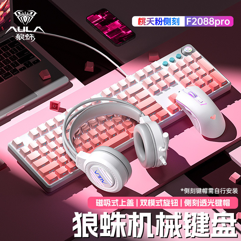 タランチュラの機械のキーボードの側はグラデーションのボタンを刻んでゲームの事務のデスクトップのノートの卸売りを競争します。|undefined