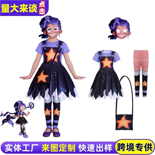跨境波比的游戏时间bobi time lily莉莉短袖cos连衣裙女童表演服