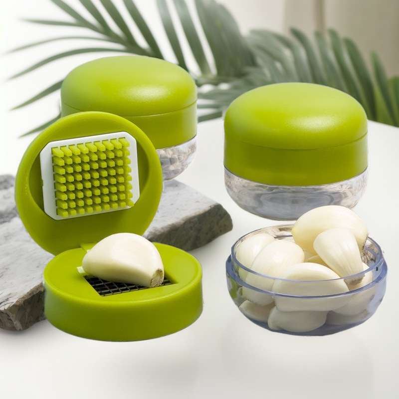 Cross-Border Mini Garlic Crusher Abs Household Push-Type Garlic Crusher Small Garlic Press Garlic Paste Artifact Ready for Sale