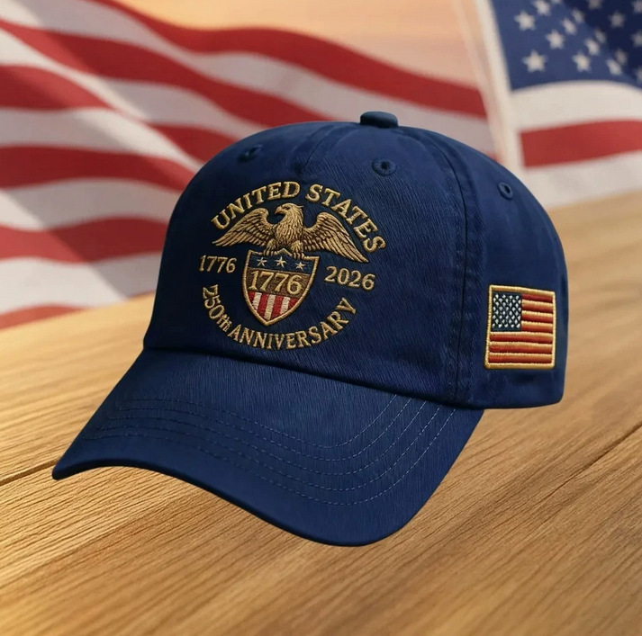 Nuevo sombrero de impresión transfronteriza para hombres hace viejos sombreros de béisbol retro Europeos y estadounidenses 250 años conmemorativo sombrero de lengua de lazo