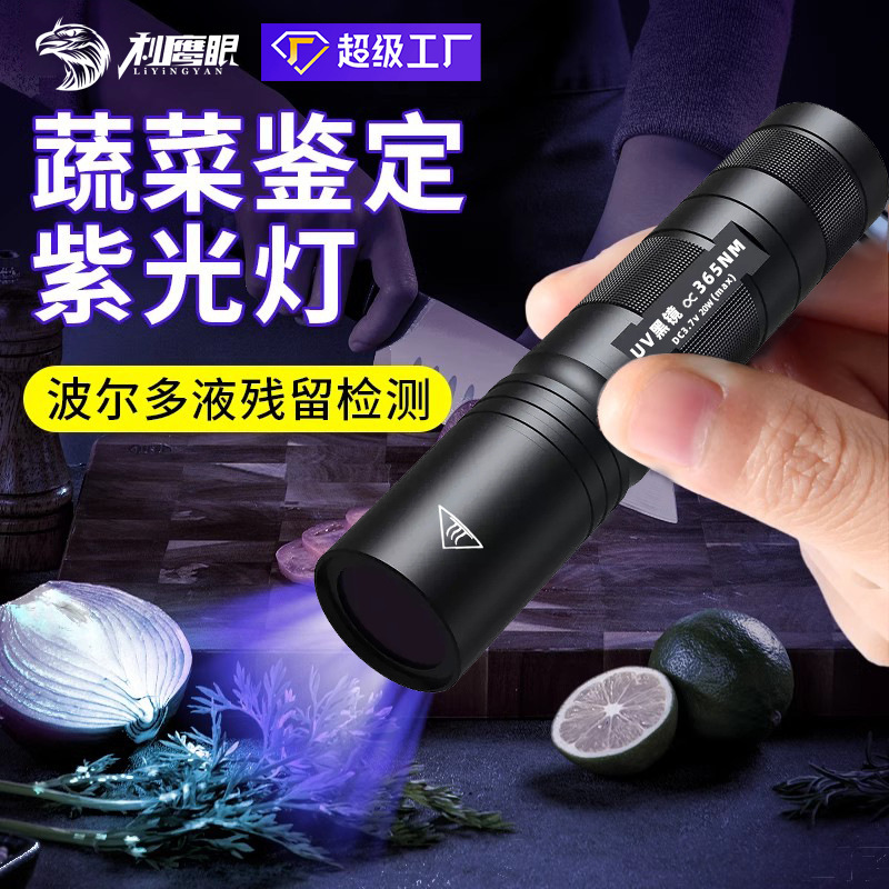 USB Wood's lamp 395nm anti-counterfeit code violet lamp UV black mirror 365nm detection ultraviolet lamp