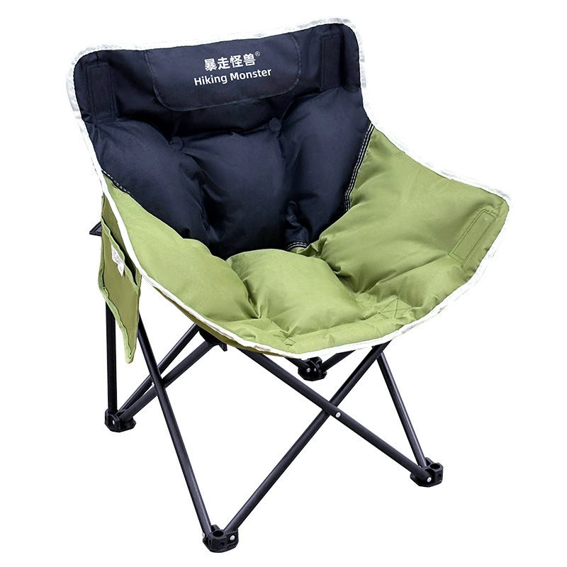 暴走怪兽 Двухсекционное хлопковое Moon Chair, переносное пляжное кресло для кемпинга, уличное складывающееся мягкое кресло
