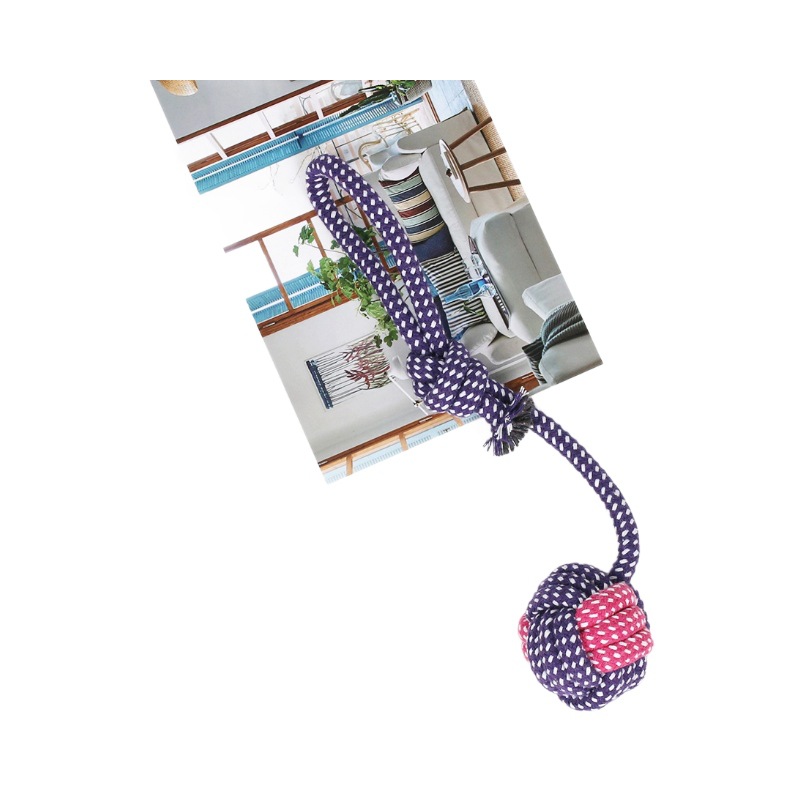 Juguetes de nudo de algodón transfronterizos para mascotas, dientes de molienda resistentes a la mordida, bolas de tracción interactivas, juguetes para mascotas, juguetes para perros